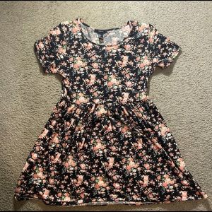 Black & Pink Flower Dress